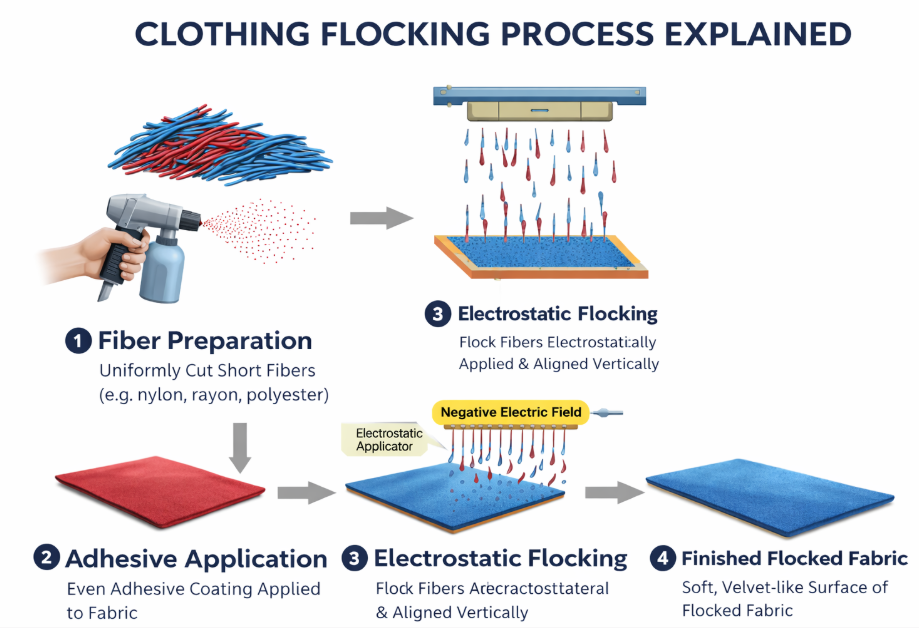 Flocking Fabric in Clothing