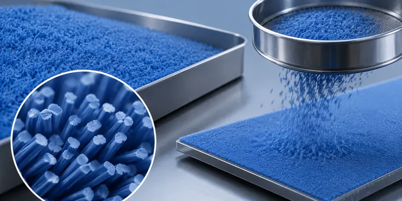 Precision cut polyester flock fibers with uniform length and flowability treatment Precision cut polyester flock fibers with uniform length and flowability treatment