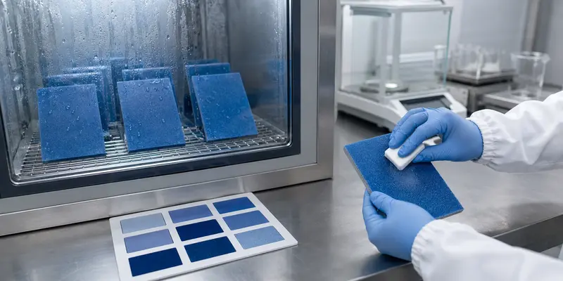 Polyester flock powder humidity adhesion and color testing before bulk production Polyester flock powder humidity adhesion and color testing before bulk production