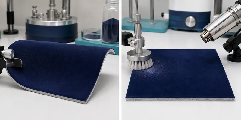Nylon 6 and Nylon 66 flock powder samples compared for flexibility, wear and heat performance Nylon 6 and Nylon 66 flock powder samples compared for flexibility, wear and heat performance