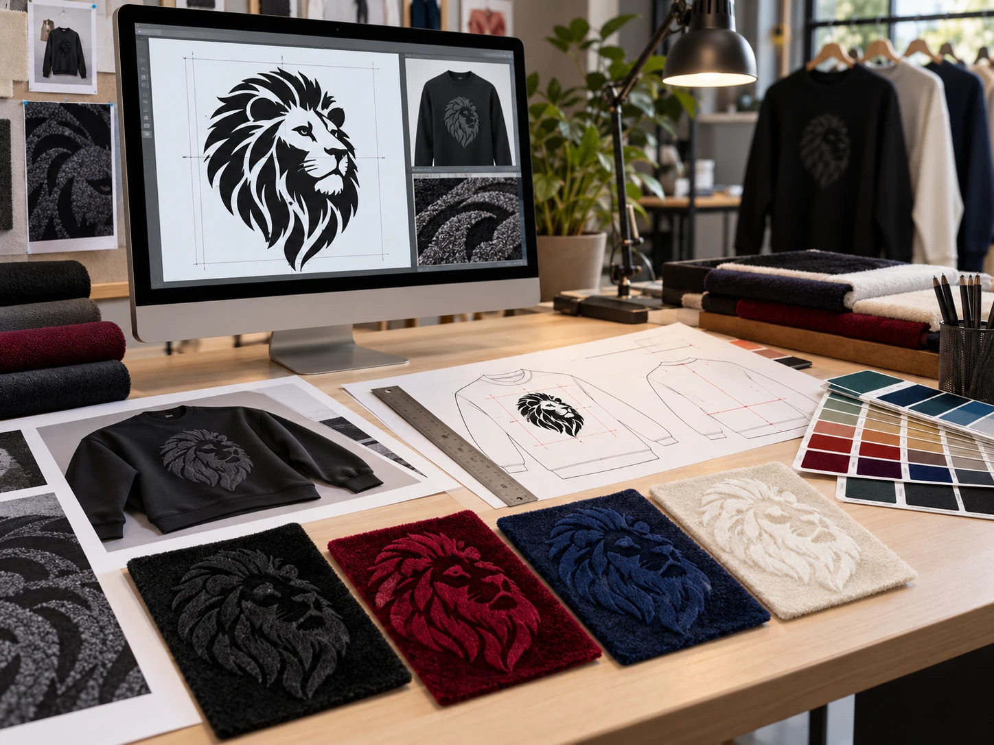 Custom flock printing artwork development with garment design samples Custom flock printing artwork development with garment design samples