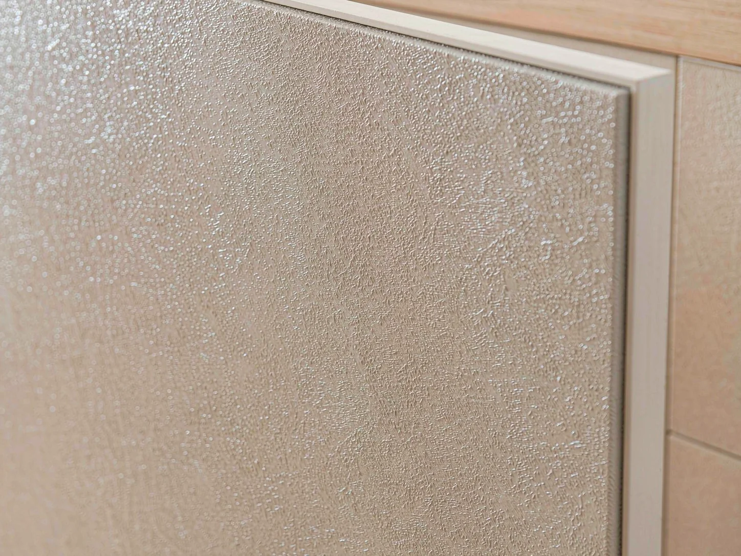 Cotton flock powder textured display panel