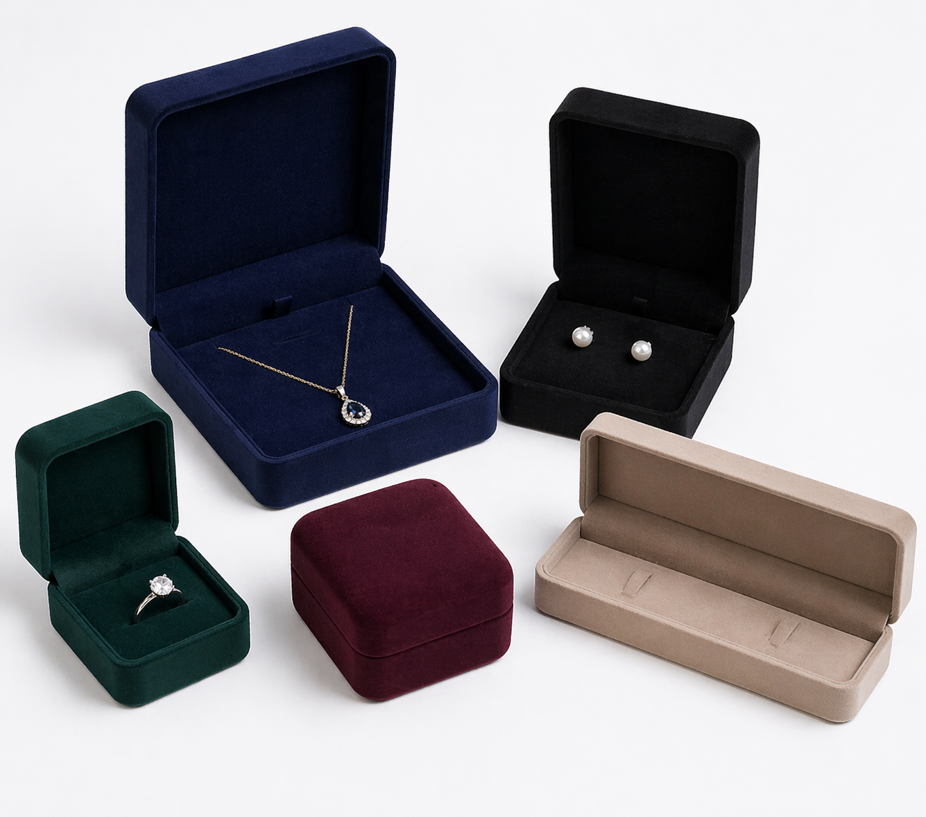 Flocked Jewelry Box