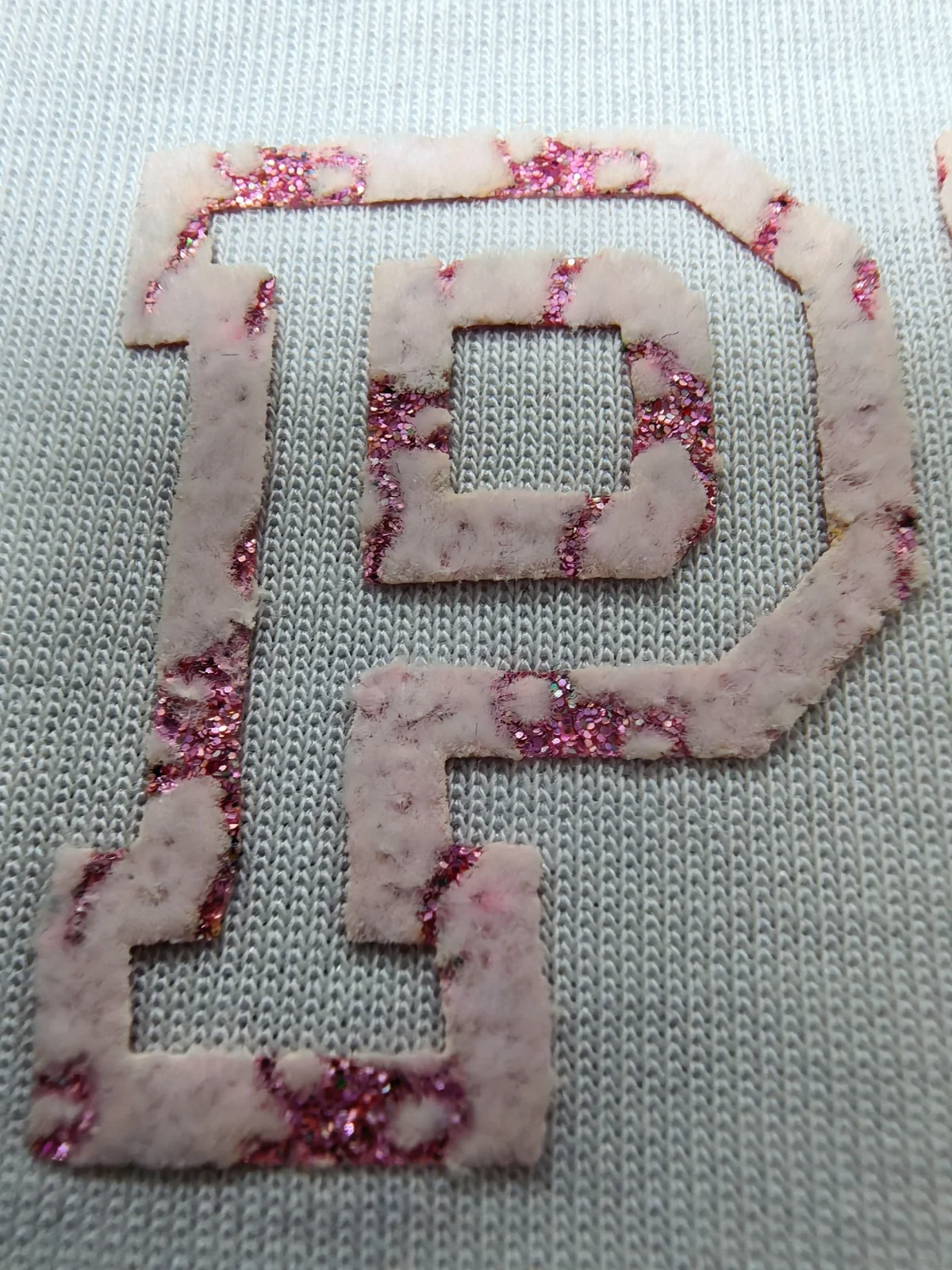 Flock logo transfer sample
