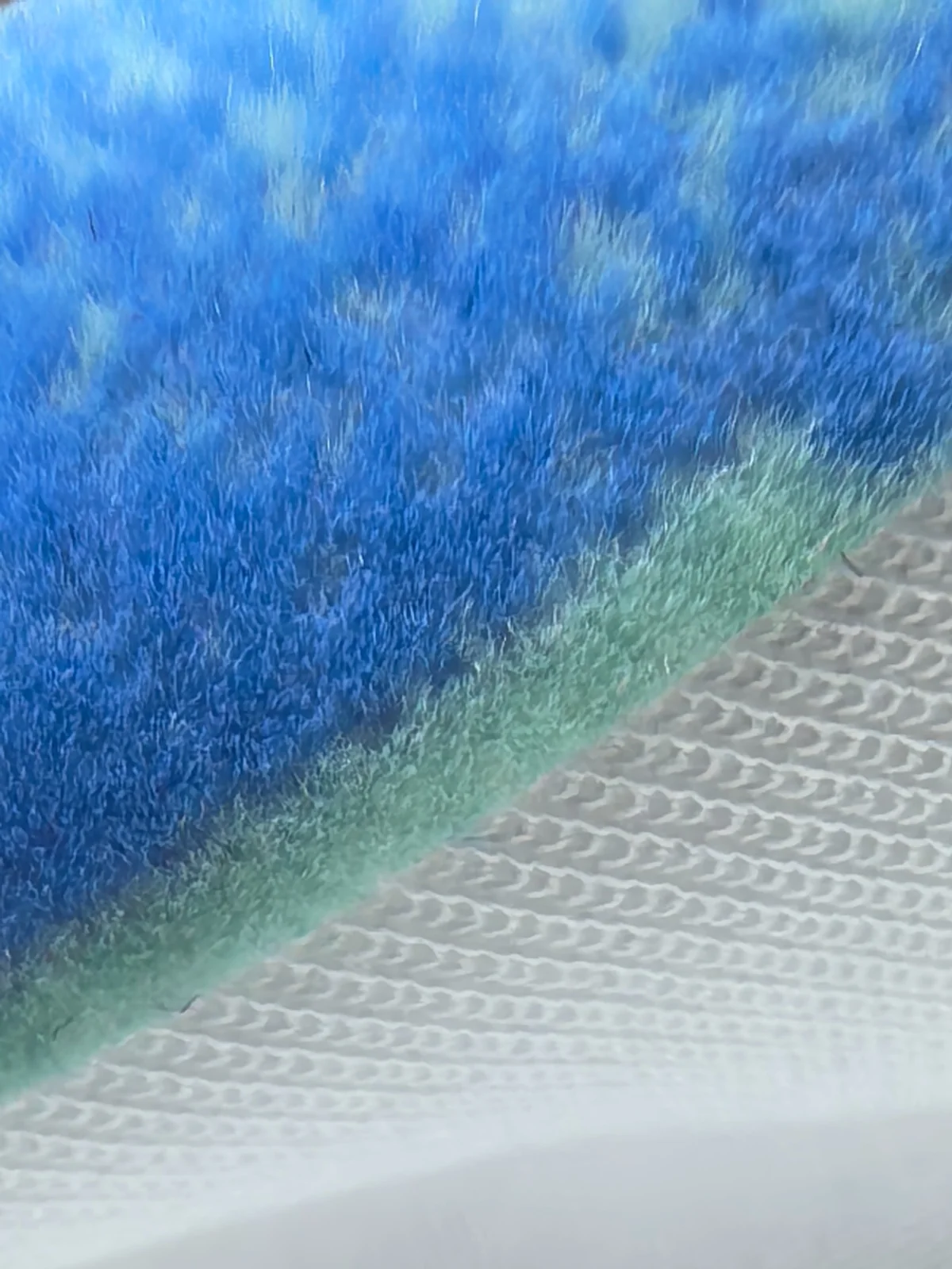 Blue flock logo transfer